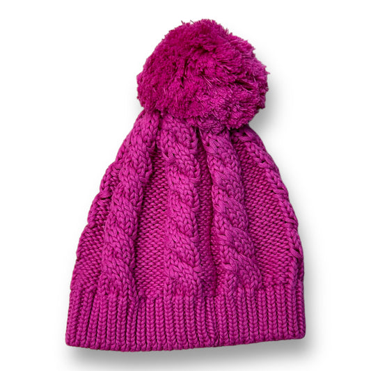Girls Gap Size 6-12 Months Fuchsia Knit Pom Beanie Hat