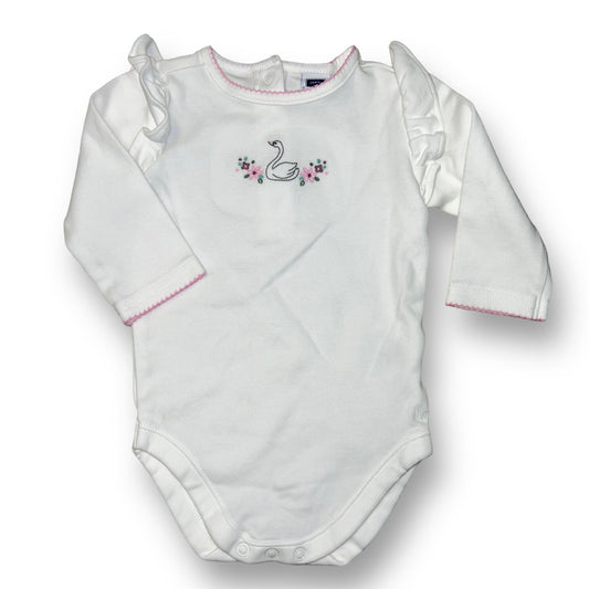 Girls Janie and Jack Size 3-6 Months White Embroidered Ruffle Bodysuit