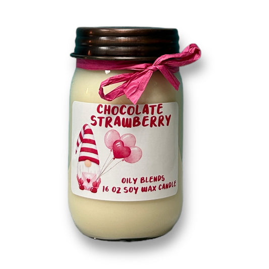 NEW! Chocolate Strawberry 16 oz. Natural Soy Wax Candle