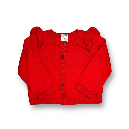 Girls Carter's Size 6 Months Red Cardigan Sweater
