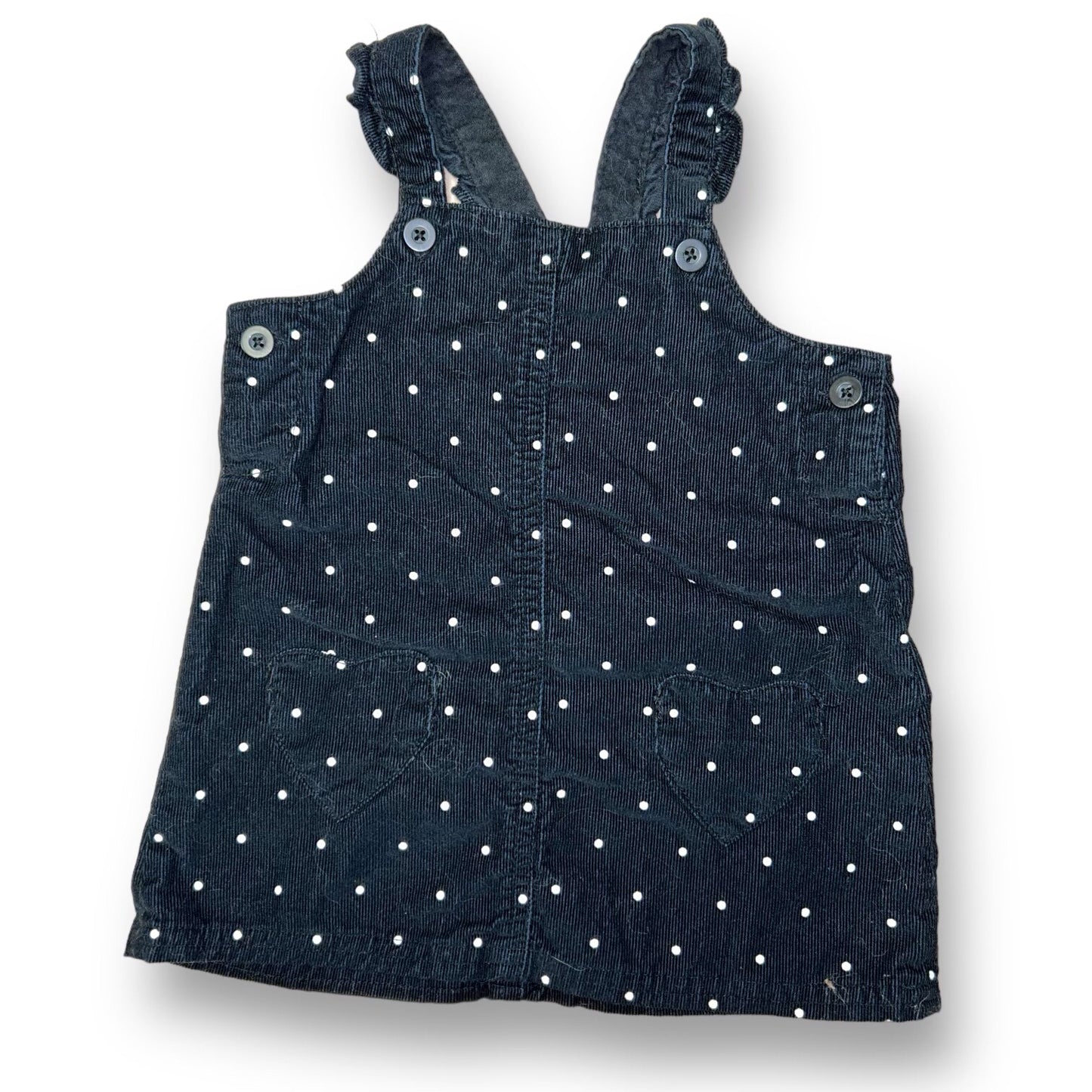 Carter's Girls Size 9 Months Black Corduroy Jumper with Heart Pocket