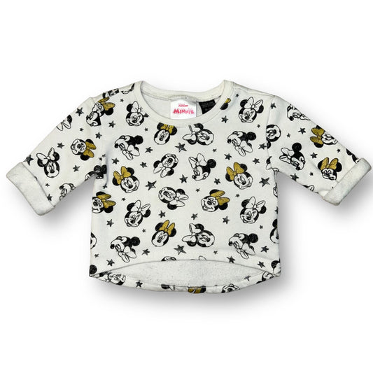 Girls Disney Junior Size 18-24 Months White Minnie Mouse Pullover Sweatshirt