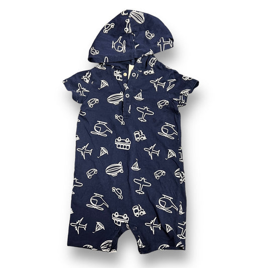 Boys First Impressions Size 24 Months Navy Hooded Vehicles One-Piece