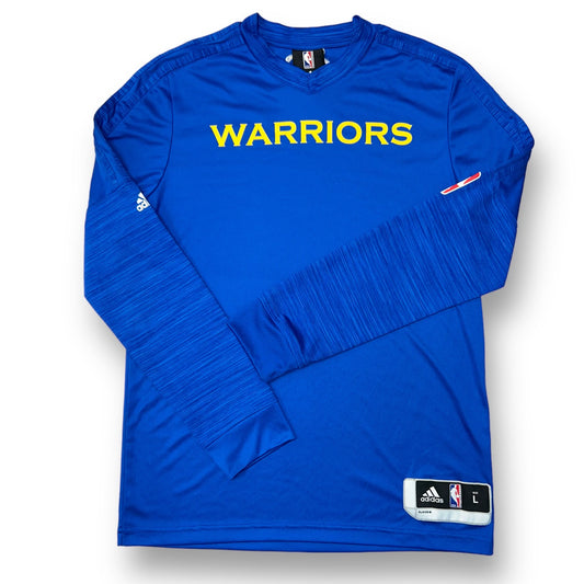 Boys NBA Size YLG 12/14 Royal Blue Golden State Warriors Athletic Long Sleeve Shirt
