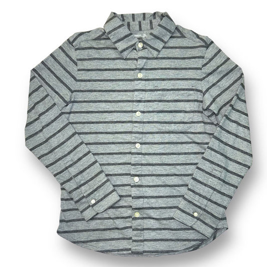 Boys Gap Size M Gray Button Down Casual Long Sleeve Shirt