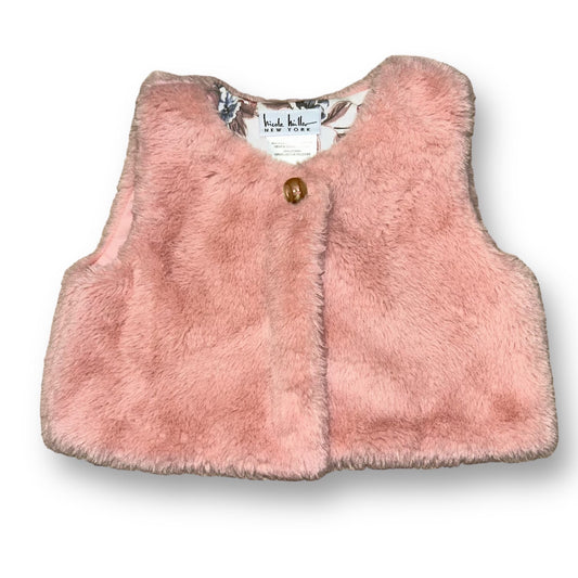 Girls Nicole Miller Size 6-9 Months Pink Blush Faux Fur Vest