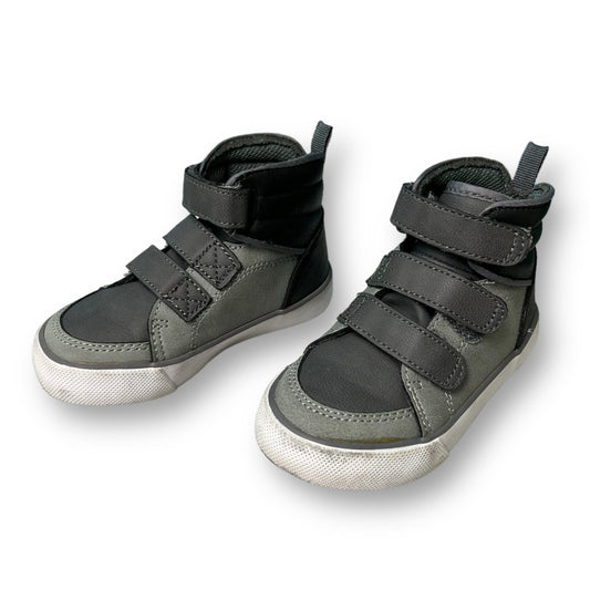 Children's Place Toddler Boy Size 6 Gray High Top Tennis Shoes