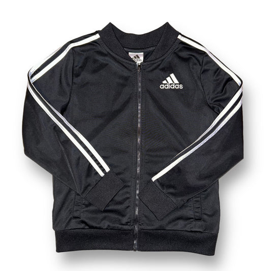 Boys Adidas Size 10/12 Black Classic Athletic Zippered Warm Up