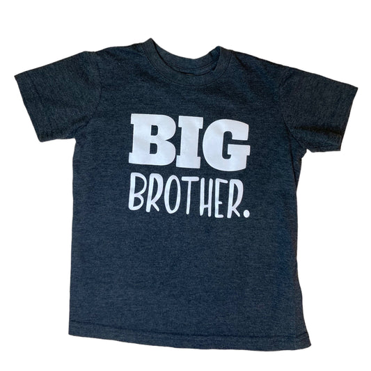 Boys Size 6 Navy Big Brother Short Sleeve Tee