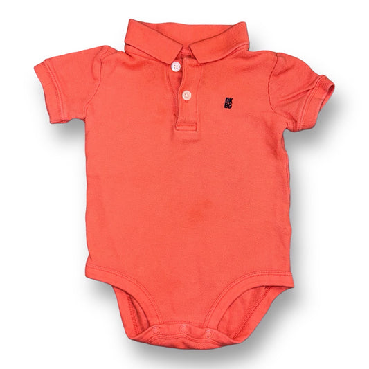 Boys OshKosh Size 12 Months Orange Collared Short Sleeve Bodysuit