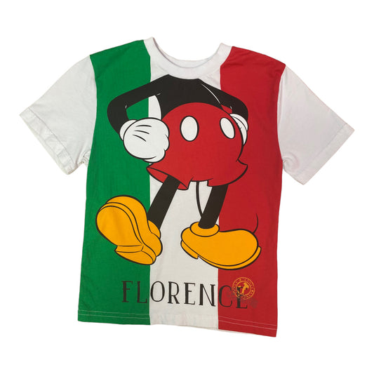 Boys Disney Store Size 5/6 Italian Mickey Mouse Short Sleeve Tee