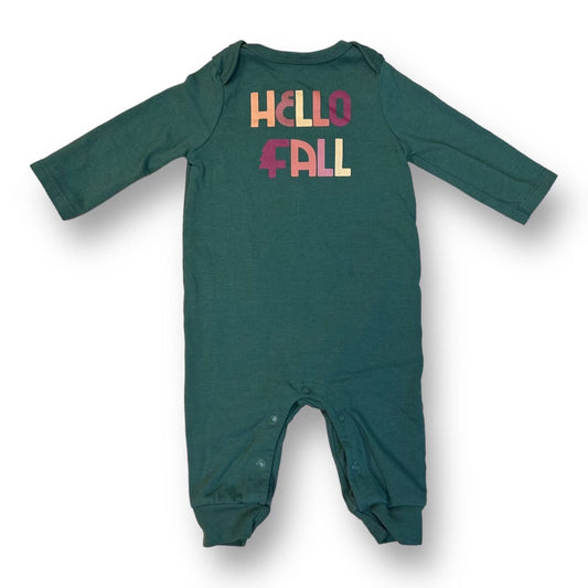 Boys Cat & Jack Size 0-3 Months Green Snap-Bottom Thanksgiving One-Piece