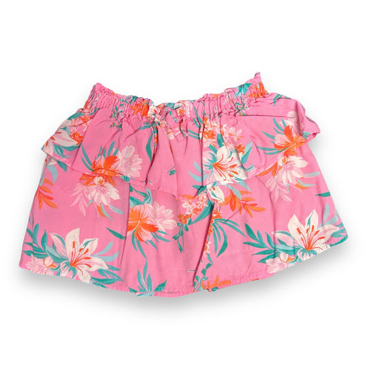 OshKosh Toddler Girls Size 2T Pink Tropical Floral Print Pull-On Cotton Skirt