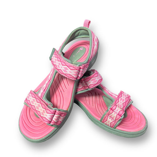 Champion Youth Girl Size 3 Pink & Gray Sandals