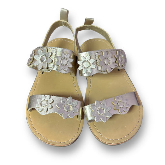 Carter's Toddler Girl Size 6 Gold Flower Applique Sandals