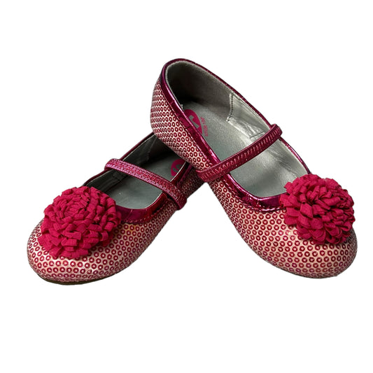 Stride Rite Toddler Girl Size 8 Pink Sequin Dress Shoes