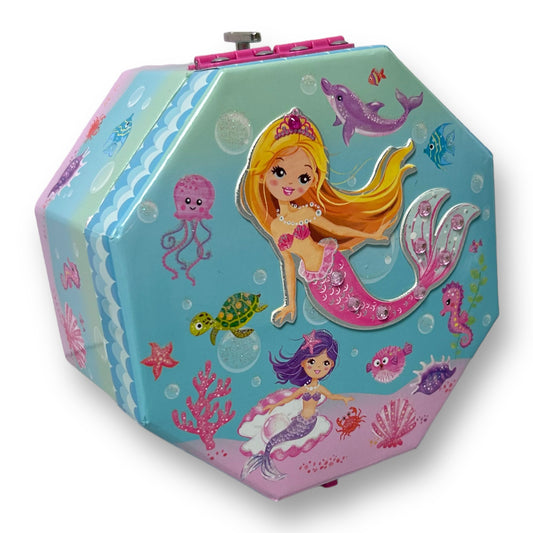 Hot Focus Mermaid Musical Octagon Shaped Jewelry Box