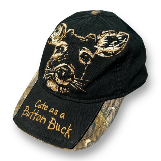 Buck Wear "Cute As a Button Buck" Adjustable Camo Toddler Hunting Hat