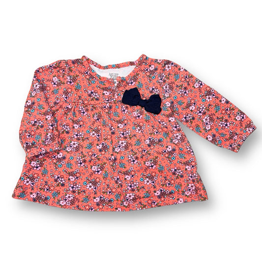 Girls Just One You Size 6 Months Peach Floral Babydoll Top