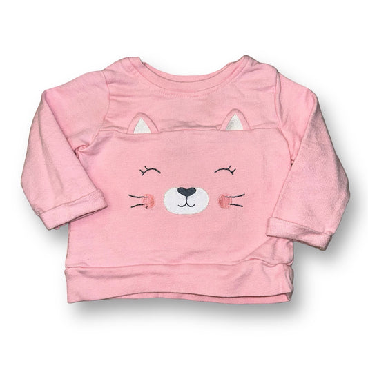 Girls Just One You Size 6 Months Pink Kitty Sweatshirt