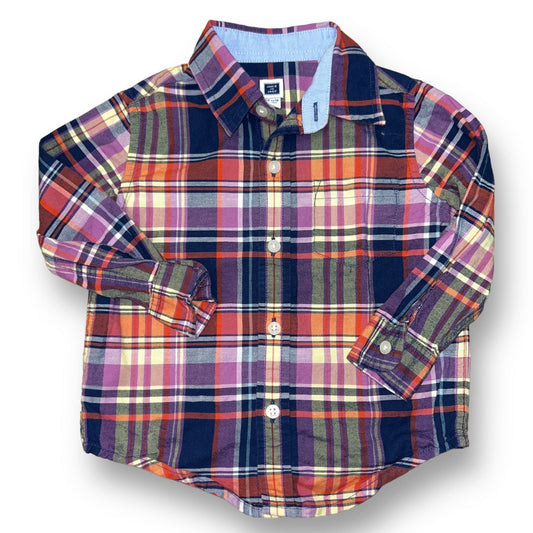 Boys Janie and Jack Size 12-18 Months Multi-Color Button Down Shirt