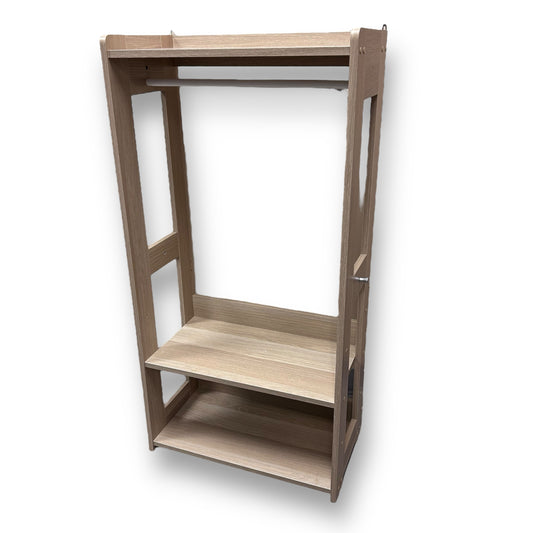 IRIS USA Open Wood Clothing Rack with Shelves