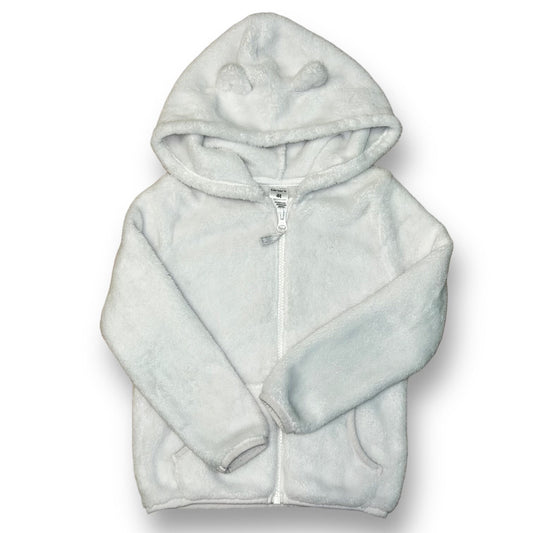 Carter's Girls Size 4T Sweatshirt White Full Zip Fleece Hoodie with Pockets