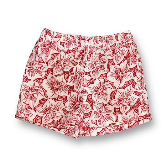 Boys Janie and Jack Size 18-24 Months Red Hibiscus Swim Trunks