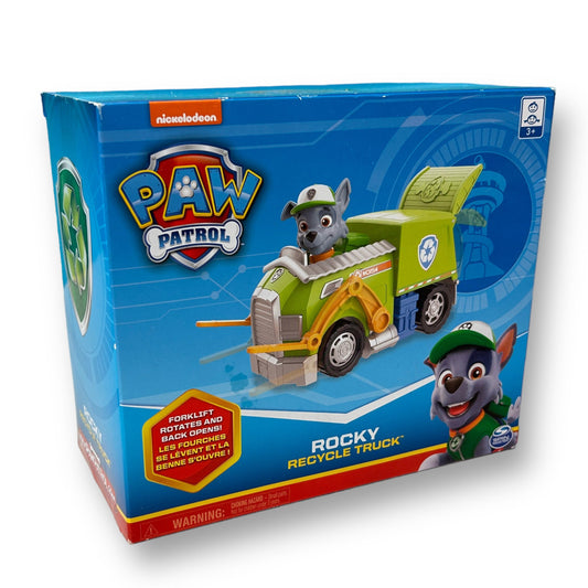 NEW! PAW Patrol Rocky Recycle Truck & Action Figure