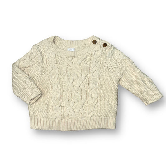 Boys Gap Size 3-6 Months Ivory Knit Button Shoulder Sweater