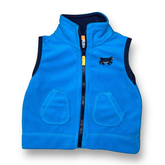 Boys Carter's Size 6 Months Blue Fleece Zippered Vest