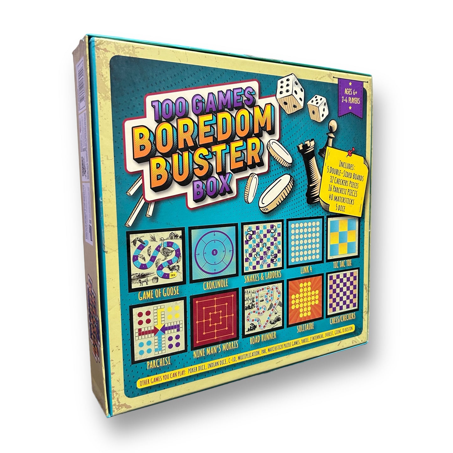 100 Games Boredom Buster Box Board Game