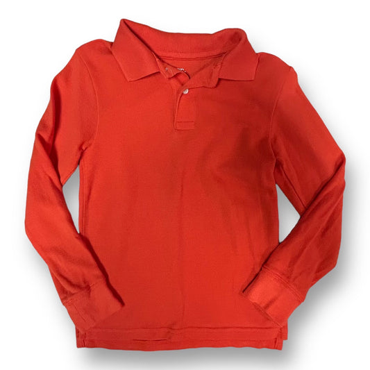 Boys Children's Place Size 5/6 Orange Long Sleeve Polo Shirt