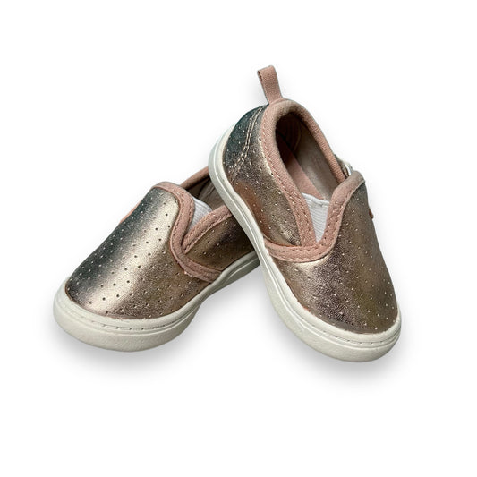 Wonder Nation Baby Girl Size 2 Pink Metallic Slide-On Shoes