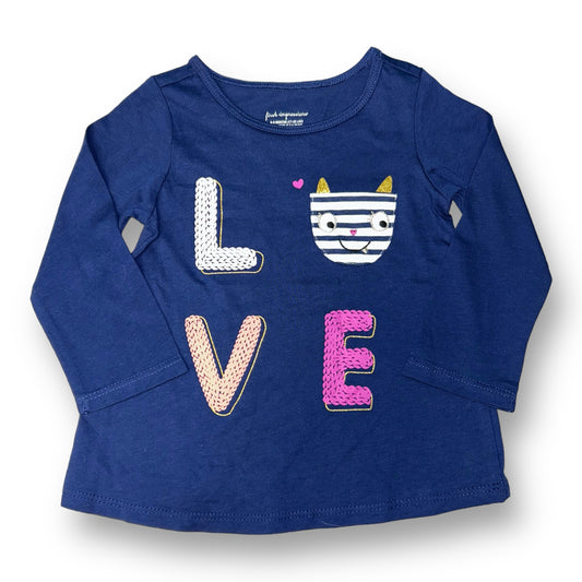 Girls First Impressions Size 6-9 Months Navy Pocket Long Sleeve Shirt