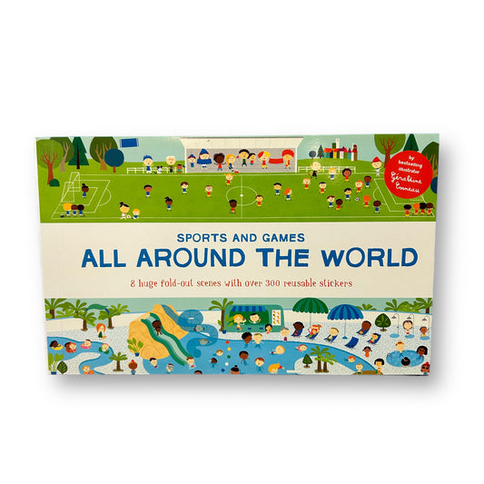 NEW! Sports and Games All Around the World Reusable Sticker Book