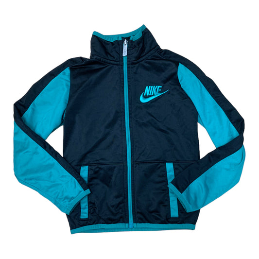 Girls Nike Size 5 Black/Blue Athletic Zippered Warm Up
