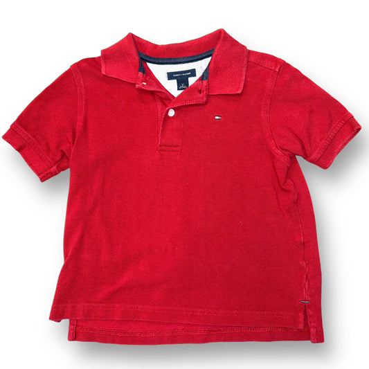 Boys Hilfiger Size 3T Dark Red Embroidered Logo Polo Shirt