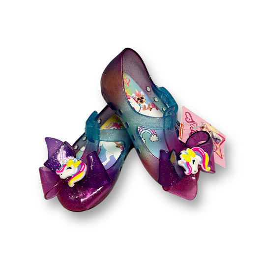 NEW! JoJo Toddler Girl Size 7 Purple Unicorn Bow Jellies Sandals