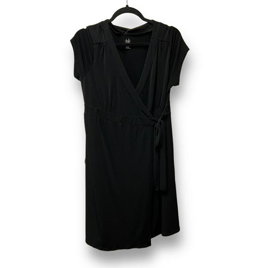 Duo Maternity Size L Black Polyester & Spandex Side-Tied Maternity Dress