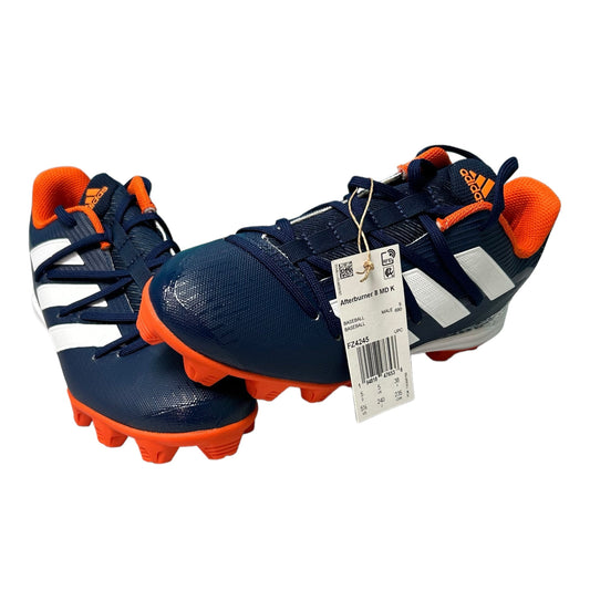 NEW! Adidas Mens Size 8 Afterburner Navy/Orange Baseball Cleats