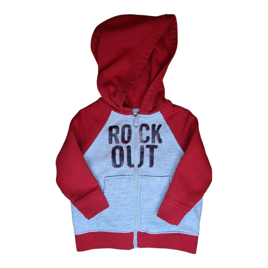 Boys Circo Size 12 Months Red & Gray Hoodie