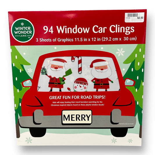 NEW! Winter Wonder Lane 94-Pack Christmas Window Clings