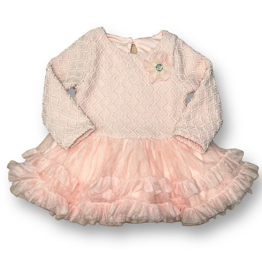 Baby Girls Size 12 Months Peach Embellished Fancy Dress