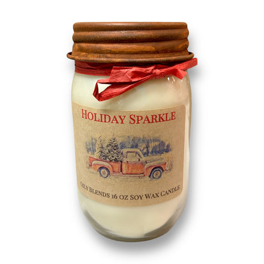 NEW! Jumbo Holiday Soy Wax Candle: Holiday Sparkle