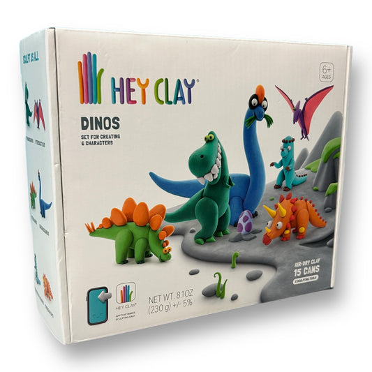 NEW! Hey Clay Dinos Set: Set for Creating 6 Characters