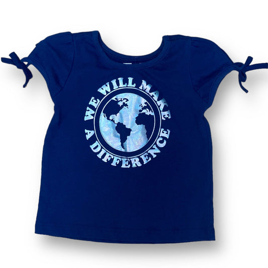 Girls Toughskins Size 24 Months Blue 'Make a Difference' Shirt