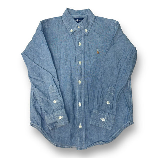 Boys Ralph Lauren Size 4 Denim Long Sleeve Button Down Shirt