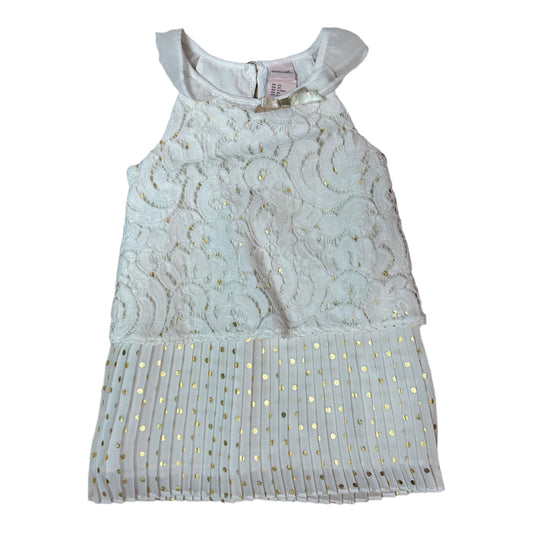 Girls Catherine Malandrino Size 2T White Lace Sleeveless Dress