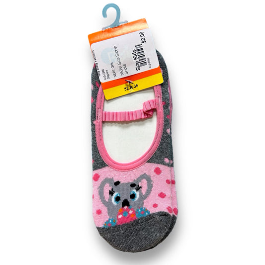NEW! Girls Gray Mouse Slipper Socks